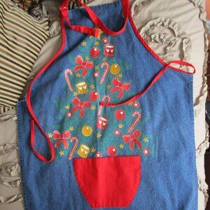 100% cotton denim apron
